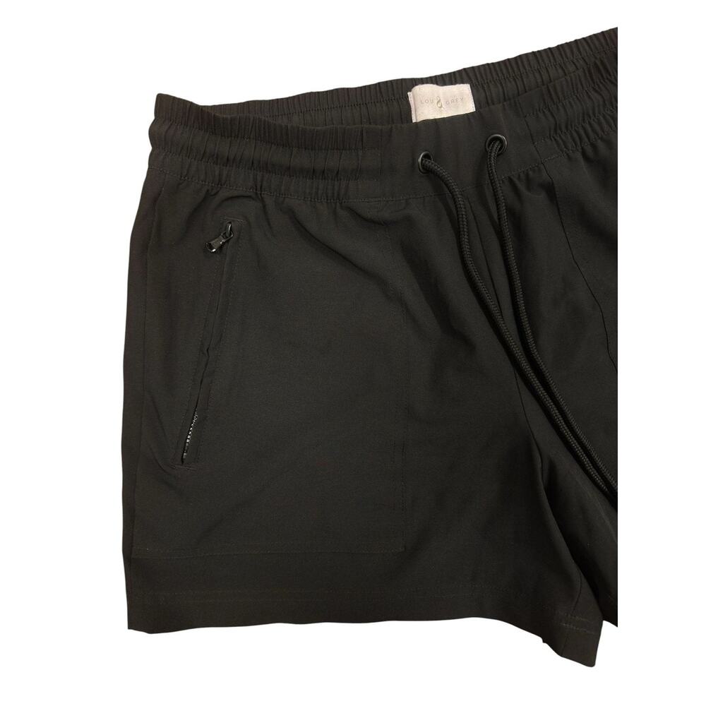 Lou & Grey Athletic Drawstring Shorts with Zip Pockets Black - Picture 3 of 5